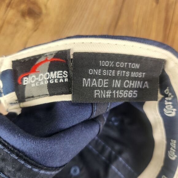 Corona Extra Bottle Opener Strapback Hat Cap Blue Canvas Cerveza Beer Crown 2008 - Picture 12 of 12